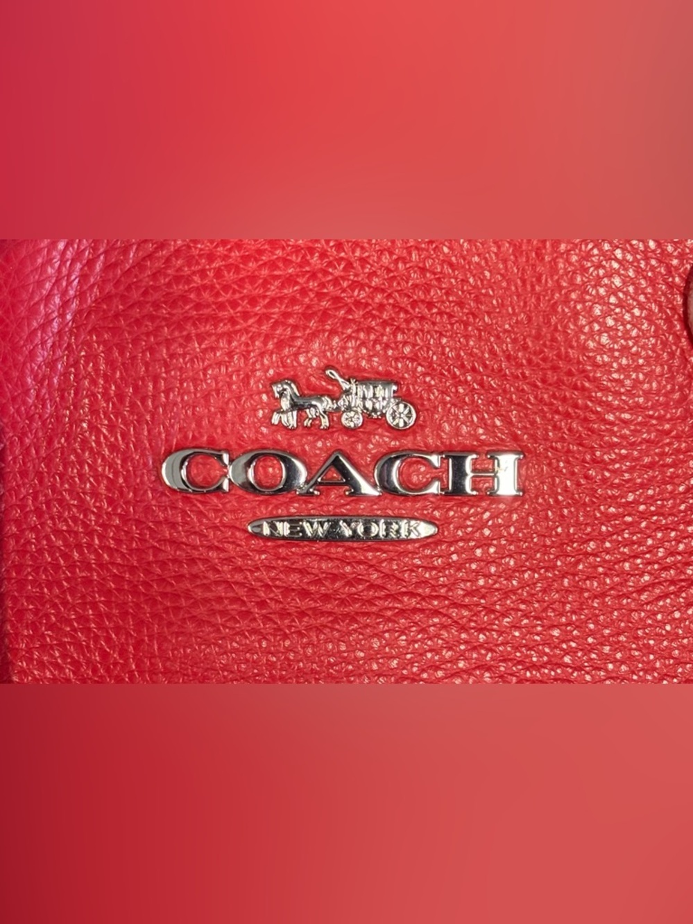 NWOT Coach Jes Leather Tote Bright Cardinal Red 76701 - Picture 3 of 12